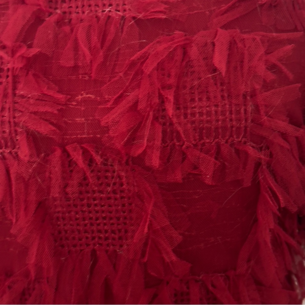 ENDLESS ROSE Size M Red mini dress with mesh sleeves and hem - Picture 7 of 11